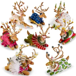 Patience Brewster Dash Away Sitting Dancer Reindeer Figure