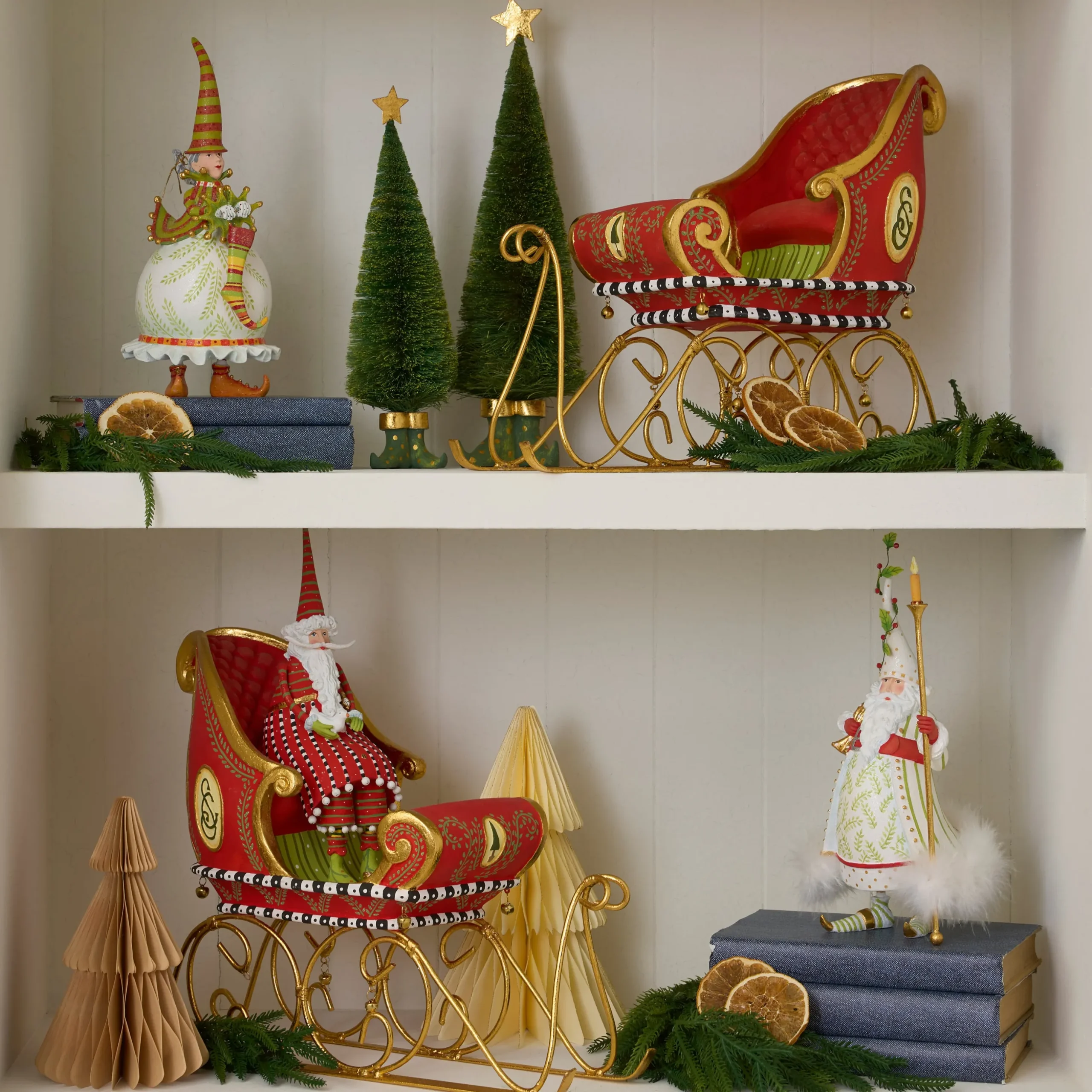 Patience Brewster Dash Away Sisal Elf Tree Figures