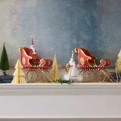 Patience Brewster Dash Away Sitting Santa & Sleigh Figure Set