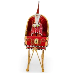 Patience Brewster Dash Away Sitting Santa & Sleigh Figure Set