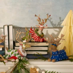Patience Brewster Dash Away Sitting Prancer Reindeer Figure