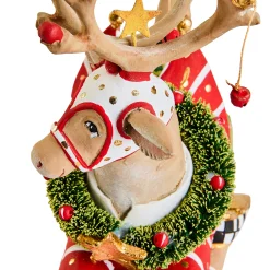Patience Brewster Dash Away Sitting Prancer Reindeer Figure