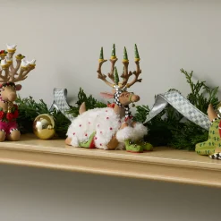 Patience Brewster Dash Away Sitting Blitzen Reindeer Figure