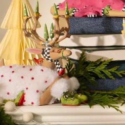 Patience Brewster Dash Away Sitting Blitzen Reindeer Figure