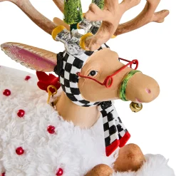 Patience Brewster Dash Away Sitting Blitzen Reindeer Figure