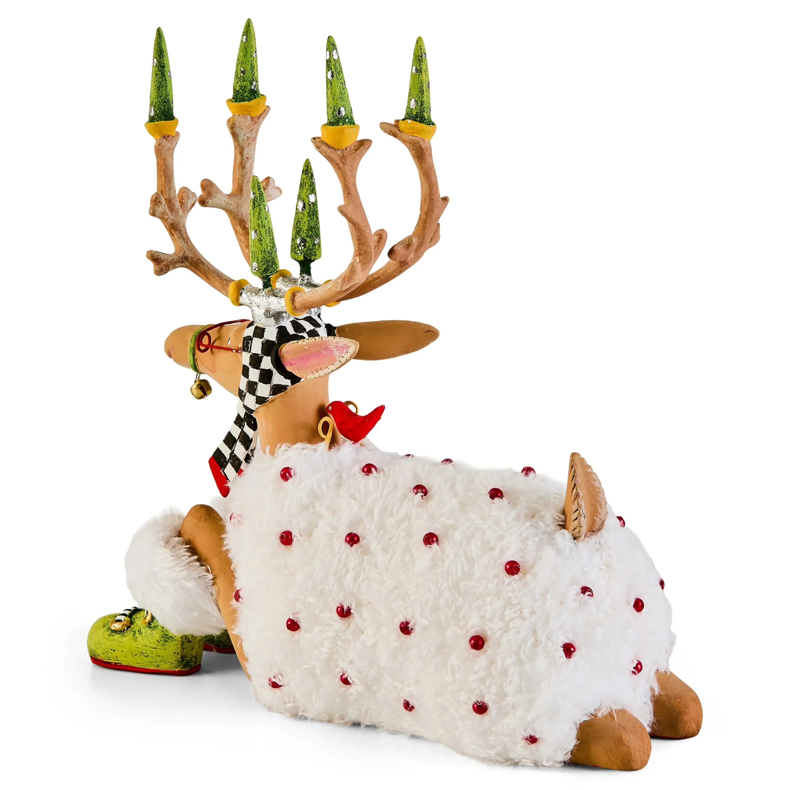 Patience Brewster Dash Away Sitting Blitzen Reindeer Figure
