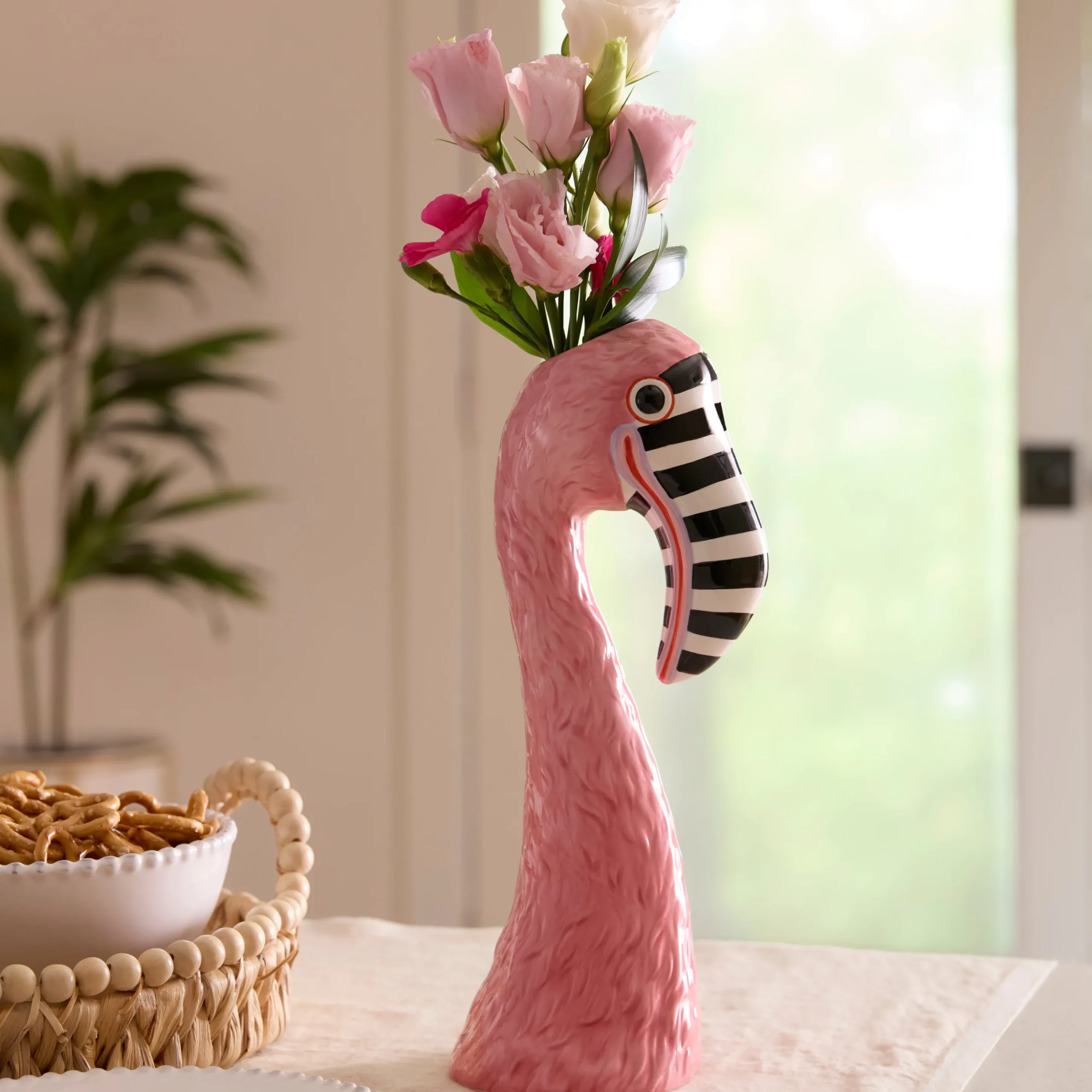 Patience Brewster Flamingo Ceramic Vase