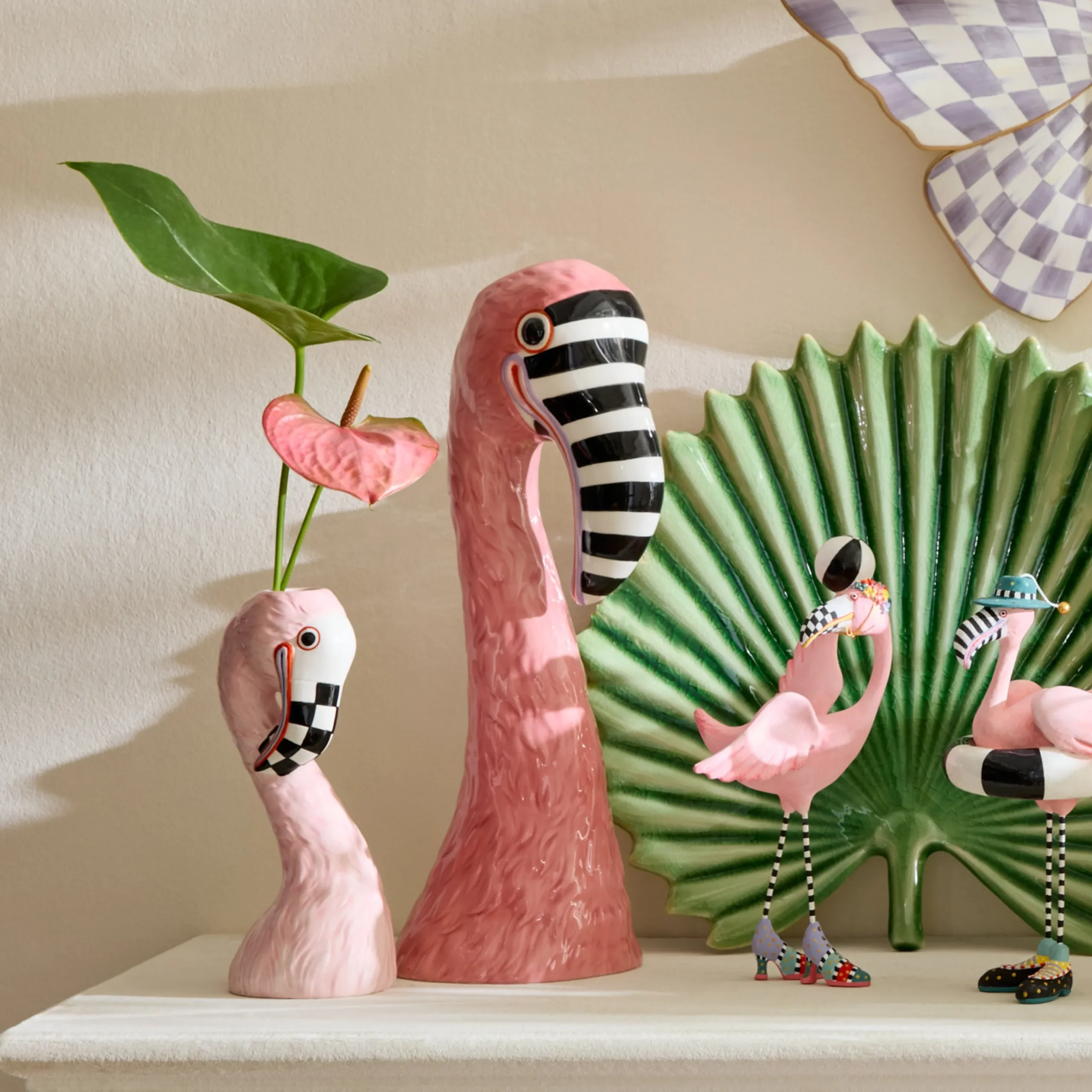 Patience Brewster Flamingo Ceramic Vase