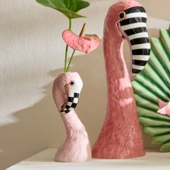 Patience Brewster Flamingo Ceramic Bud Vase