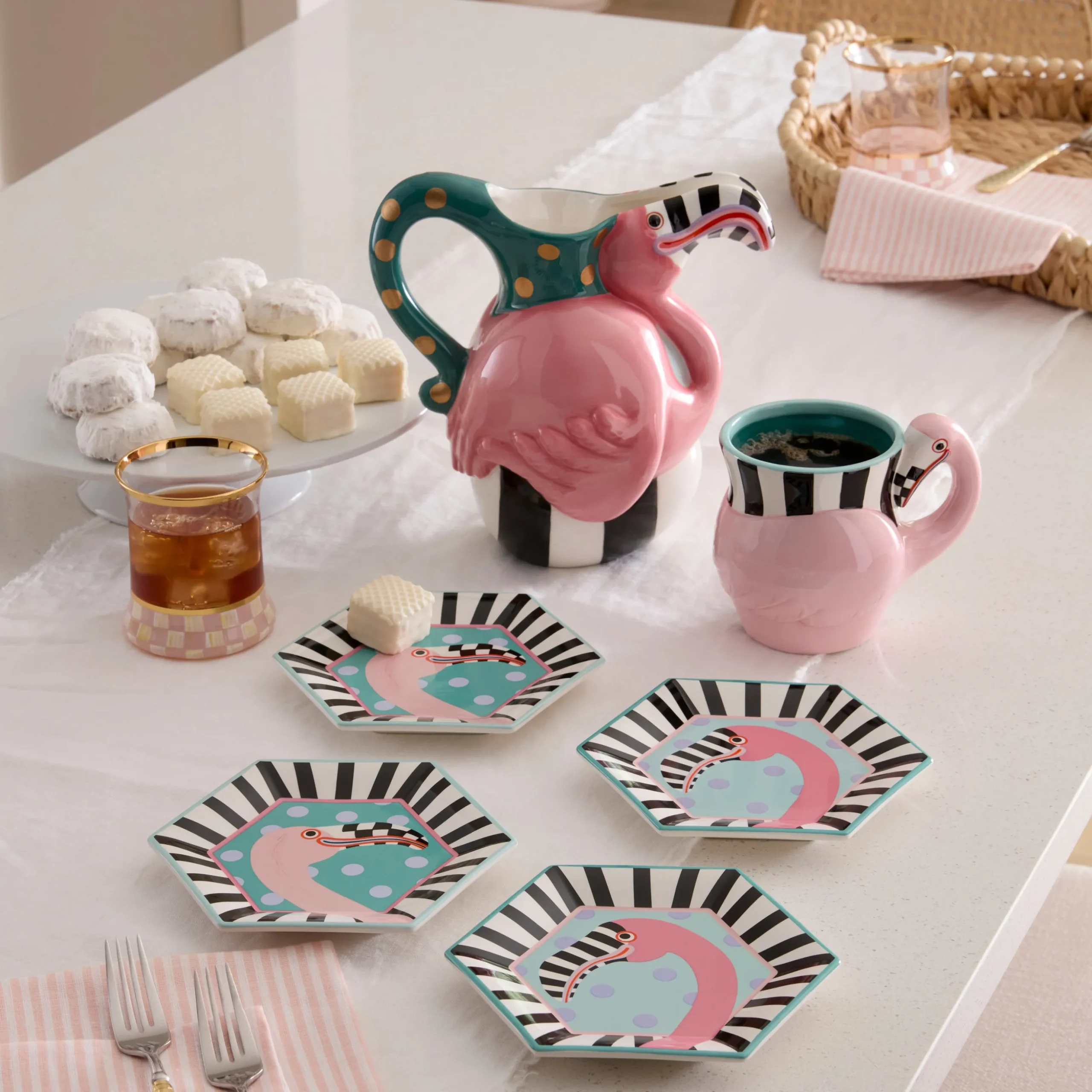 Patience Brewster Flamingo Ceramic Pitcher