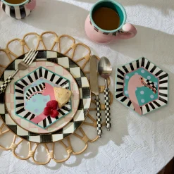 Patience Brewster Flamingo Dessert Plates, Set of 4