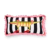 Patience Brewster Gloria Alligator Striped Lumbar Throw Pillow