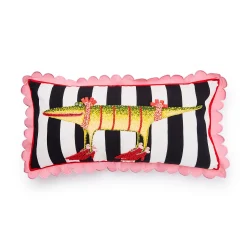 Patience Brewster Gloria Alligator Striped Lumbar Throw Pillow