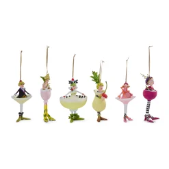 Patience Brewster Mini Cocktail Ornaments, Set of 6
