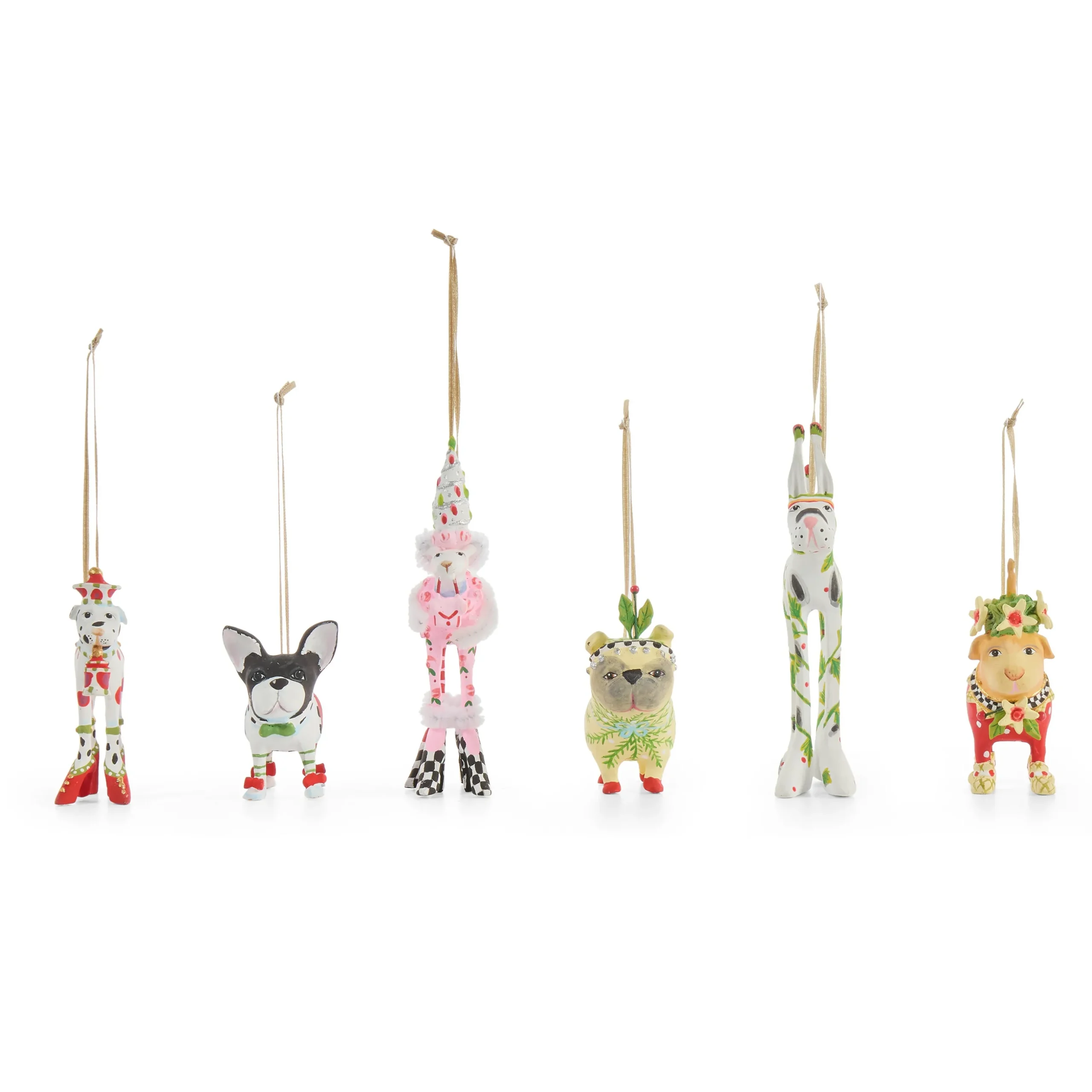 Patience Brewster Mini Dog Ornaments, Set of 6