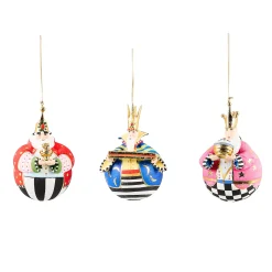 Patience Brewster Nativity Jolly Wisemen Ball Ornaments, Set of 3