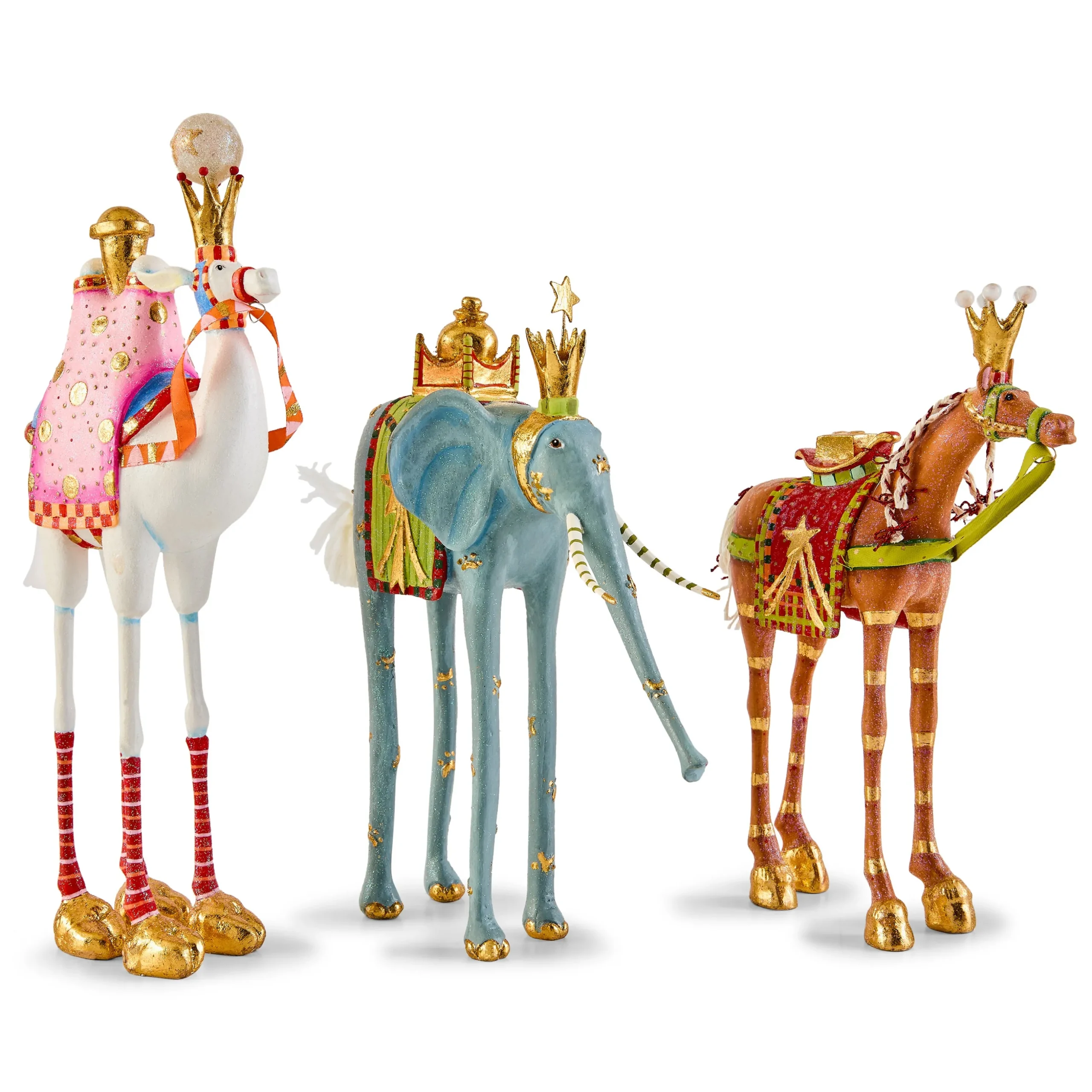 Patience Brewster Nativity Magi Animal Figures, Set of 3