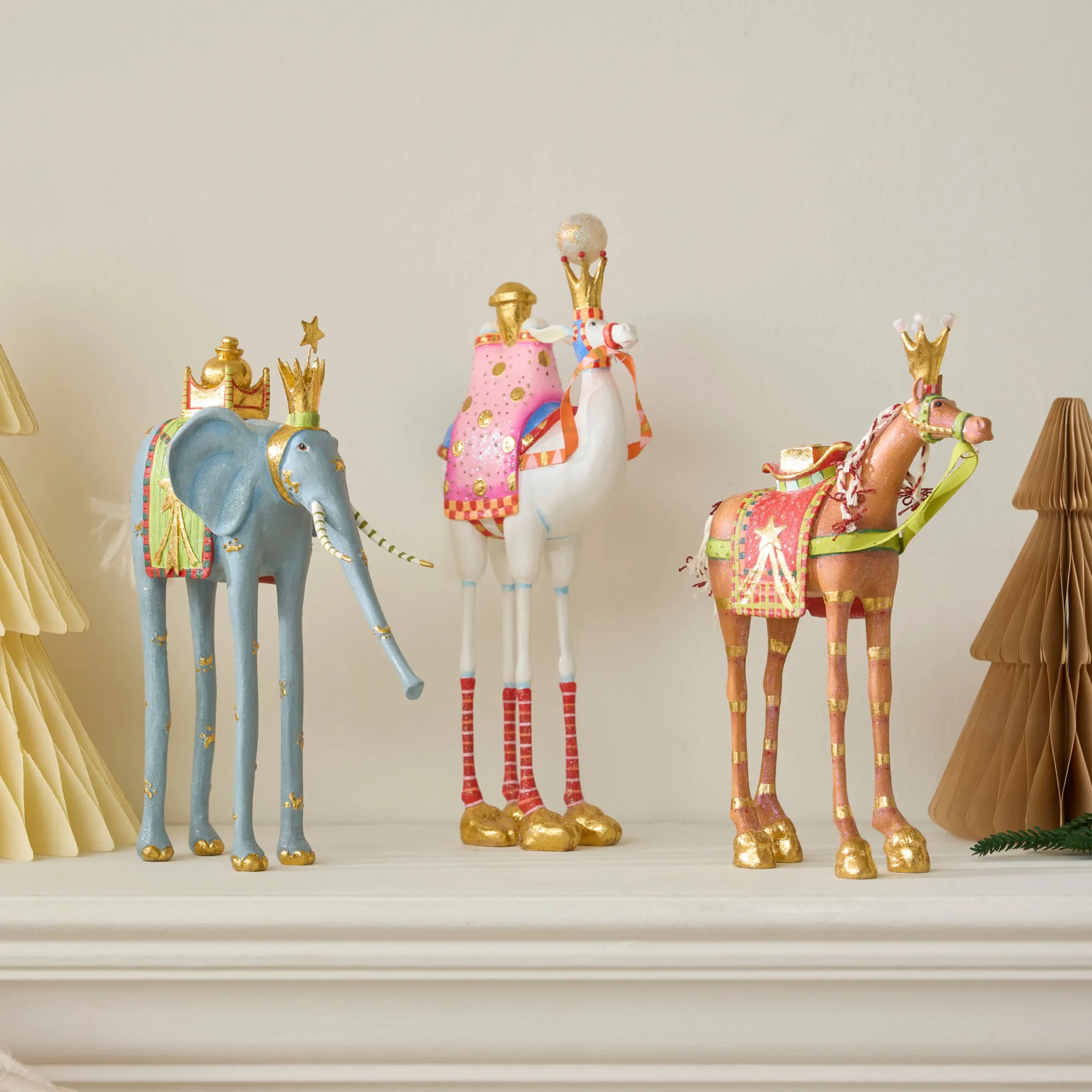 Patience Brewster Nativity Magi Animal Figures, Set of 3