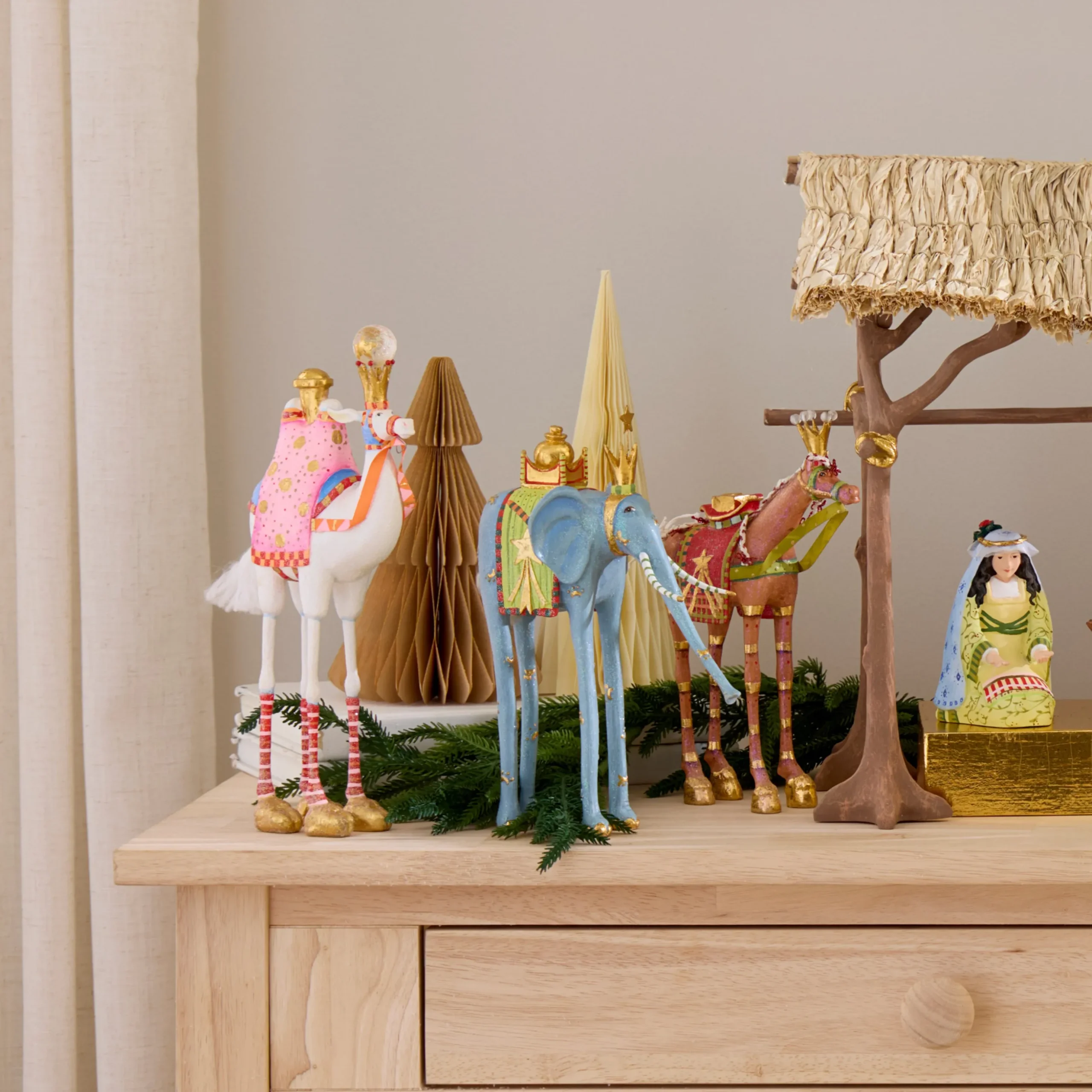 Patience Brewster Nativity Magi Animal Figures, Set of 3