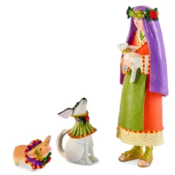 Patience Brewster Nativity Shepherdess with Dog Figures