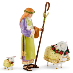 Patience Brewster Nativity Shepherd & Sheep Figures