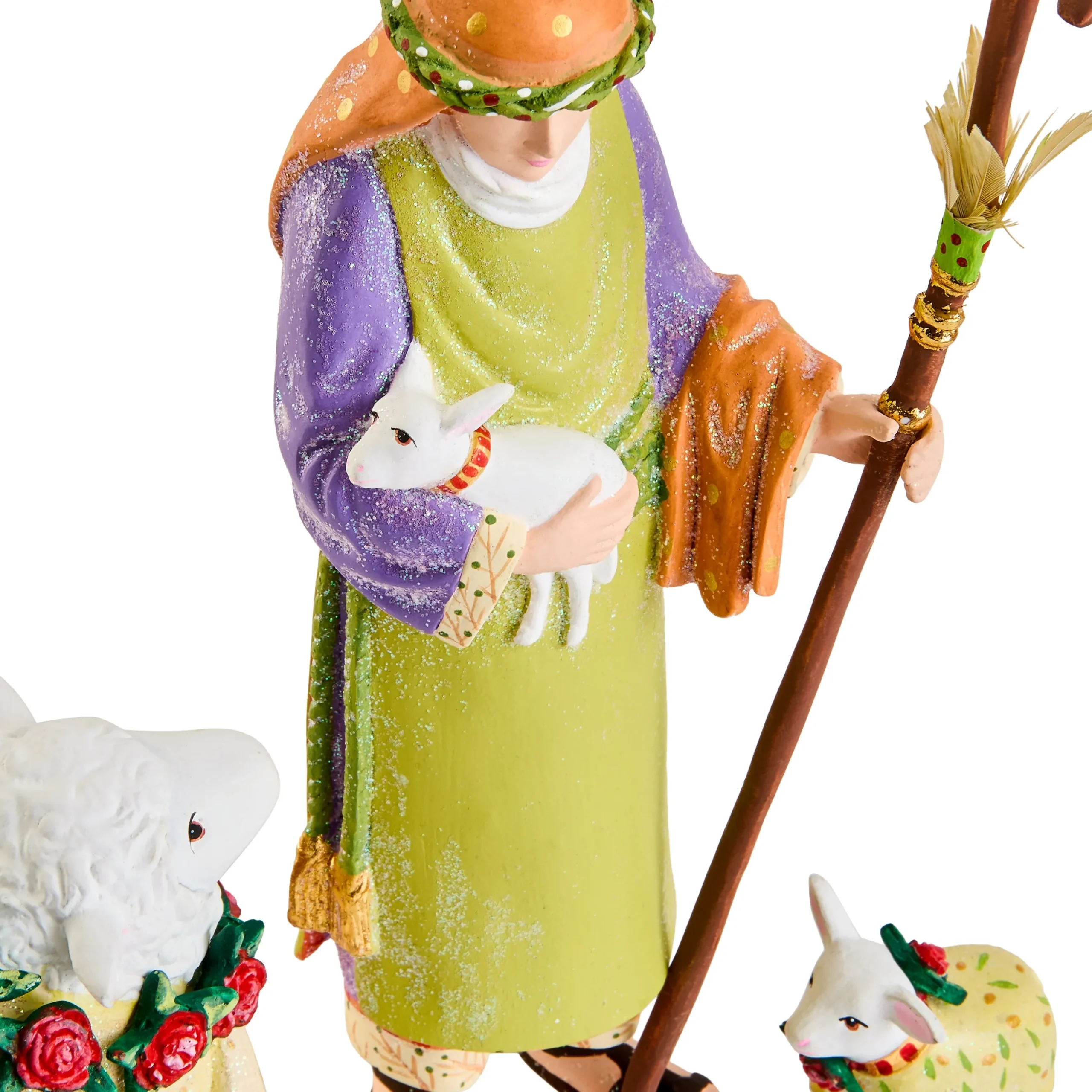 Patience Brewster Nativity Shepherd & Sheep Figures