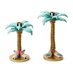 Patience Brewster Palm Tree Candle Holders, Set of 2