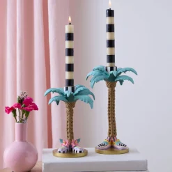 Patience Brewster Palm Tree Candle Holders, Set of 2