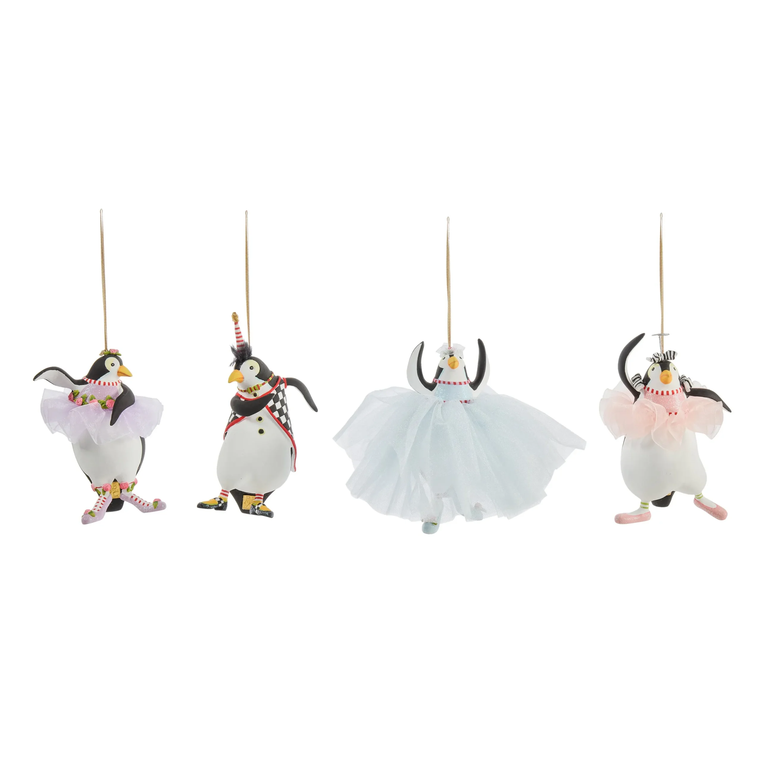 Patience Brewster Penguins En Pointe Ornaments, Set of 4