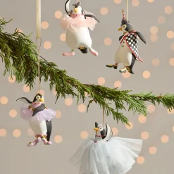 Patience Brewster Penguins En Pointe Ornaments, Set of 4