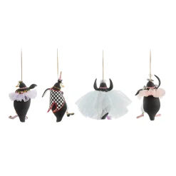 Patience Brewster Penguins En Pointe Ornaments, Set of 4
