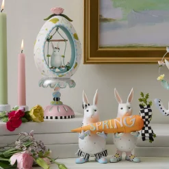 Patience Brewster Rabbit Pedestal Egg