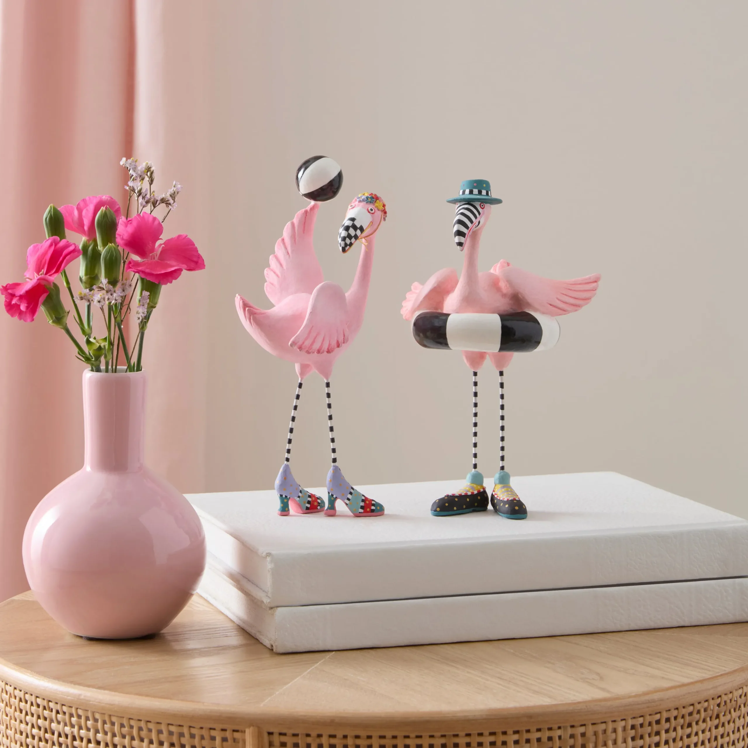 Patience Brewster Sheila and Sheldon Flamingo Figurines