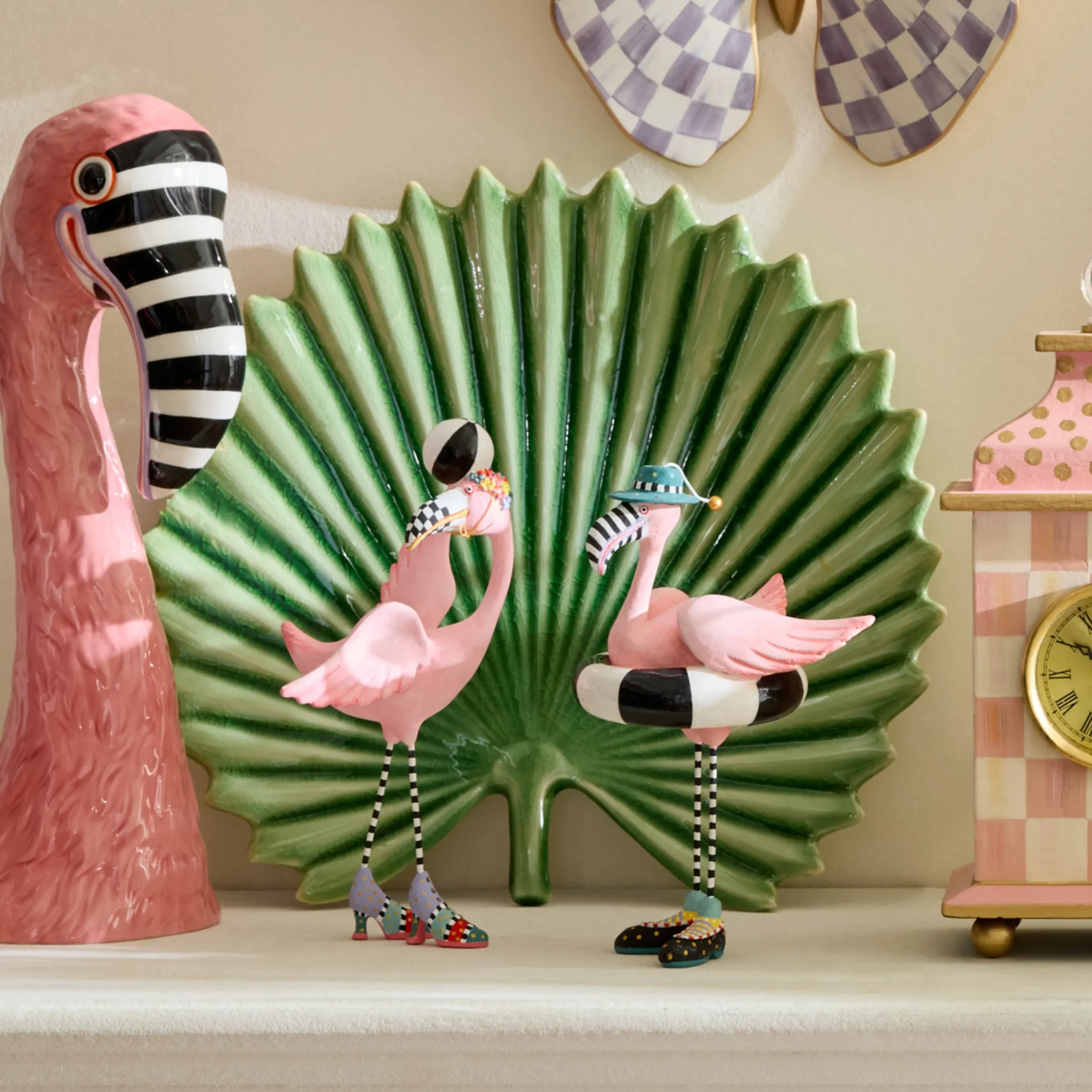 Patience Brewster Sheila and Sheldon Flamingo Figurines