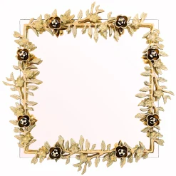 Petal Square Gold Wall Mirror