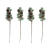 Pinecone Beaded Stems, Set of 4