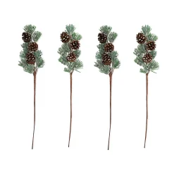 Pinecone Beaded Stems, Set of 4