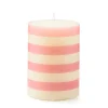 Pink Bands 4" Pillar Candle