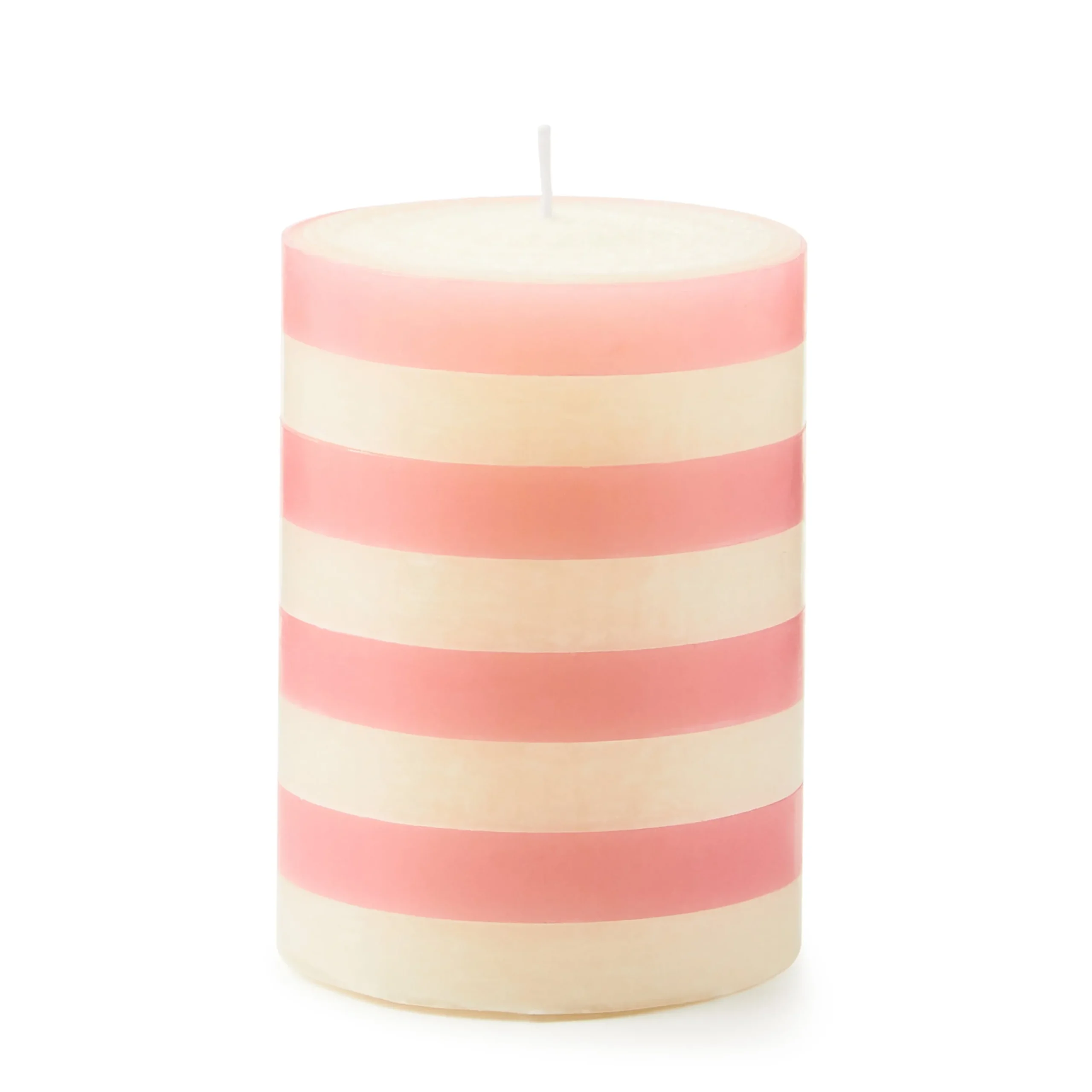 Pink Bands 4" Pillar Candle