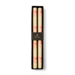 Pink Bow Dinner Candles, Set of 2