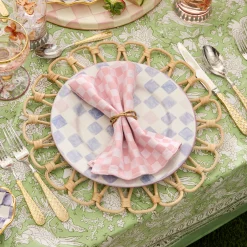 Pink Check Napkin, Set of 4