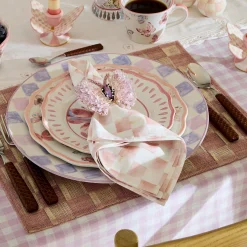 Pink Check Napkin, Set of 4