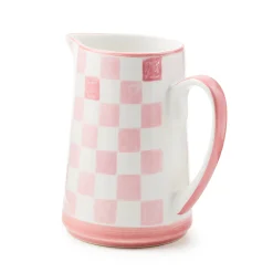 Pink Check Pitcher