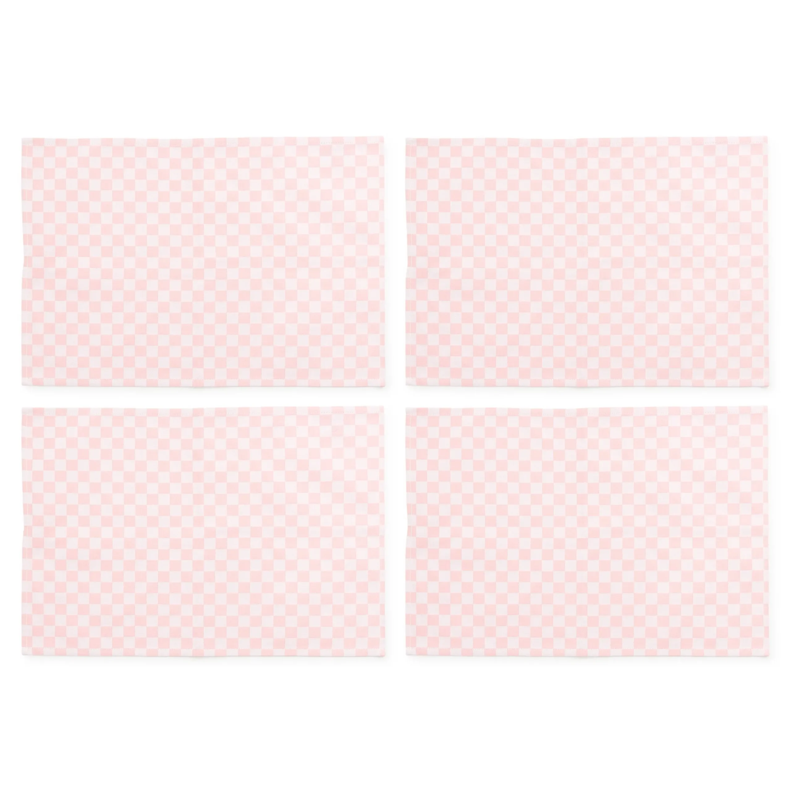 Pink Check Placemat, Set of 4