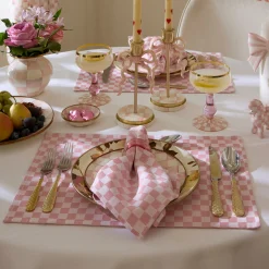Pink Check Placemat, Set of 4