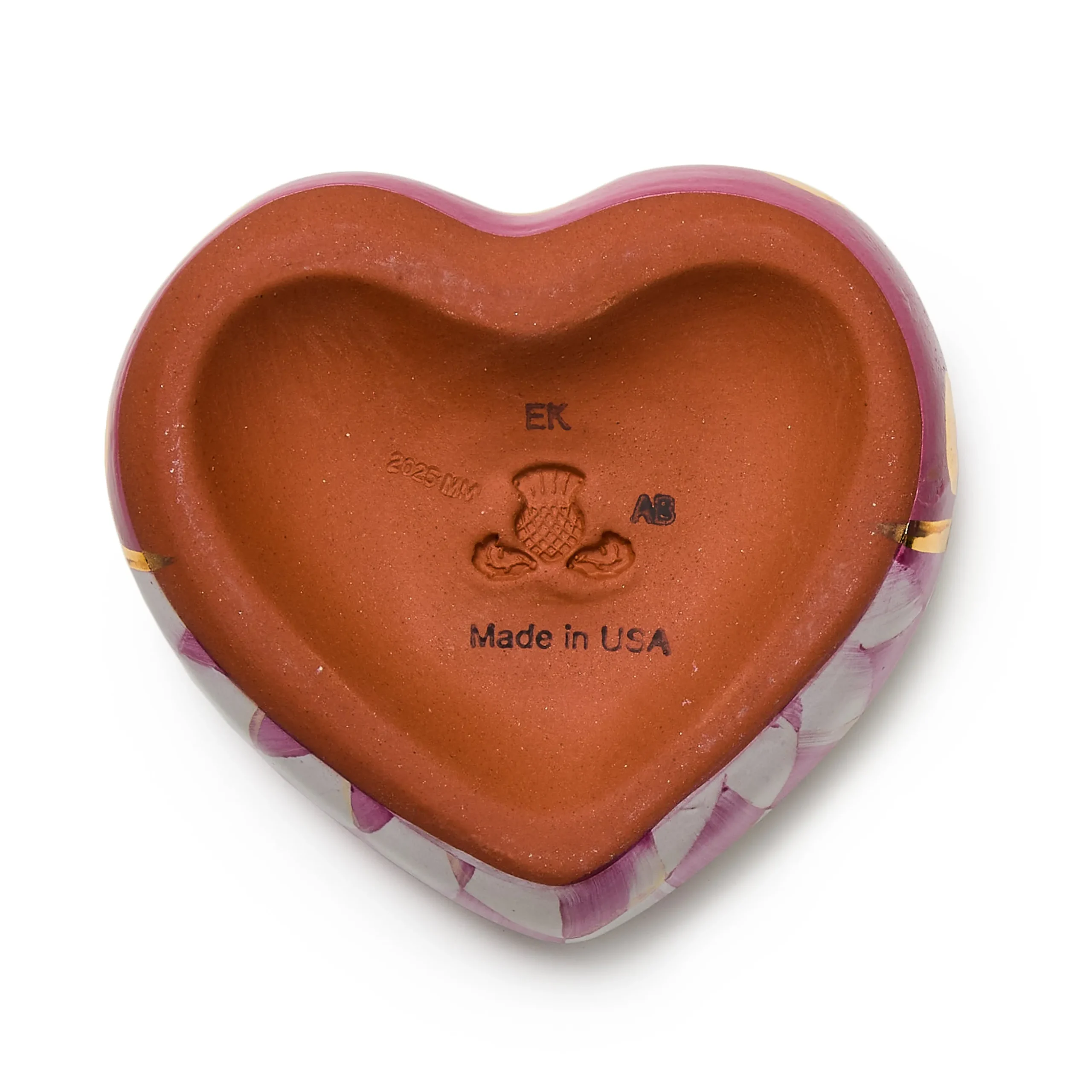 Pink Dotty Heart Ceramic Decor