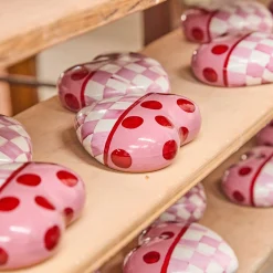 Pink Dotty Heart Ceramic Decor