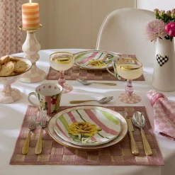 Pink Sinamay Placemats, Set of 4