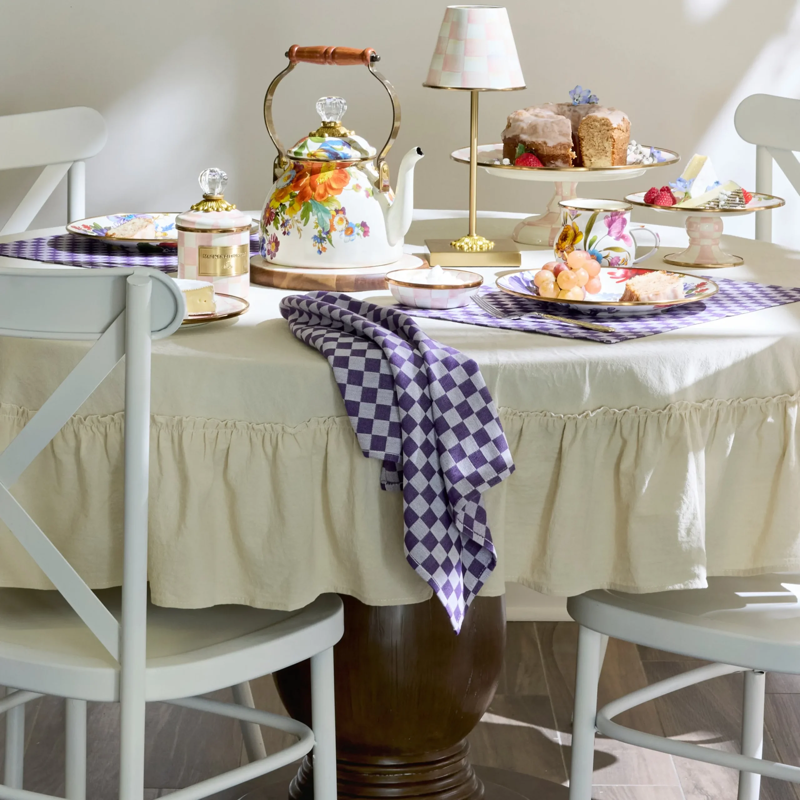 Plum Check Napkin, Set of 4