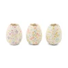 Posie Patch Ceramic Egg Vases, Set of 3
